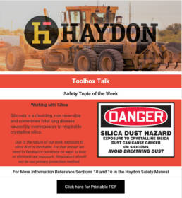 Haydon Building Corp Safety Toolbox